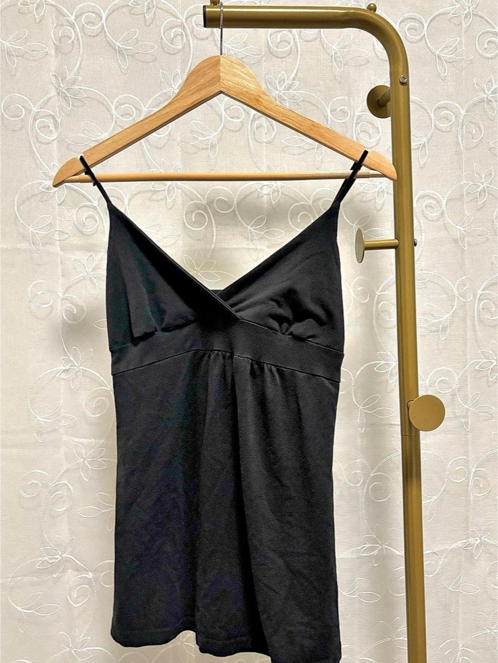 Streetwear Black Fold-over Top Size Large Approx Size Small